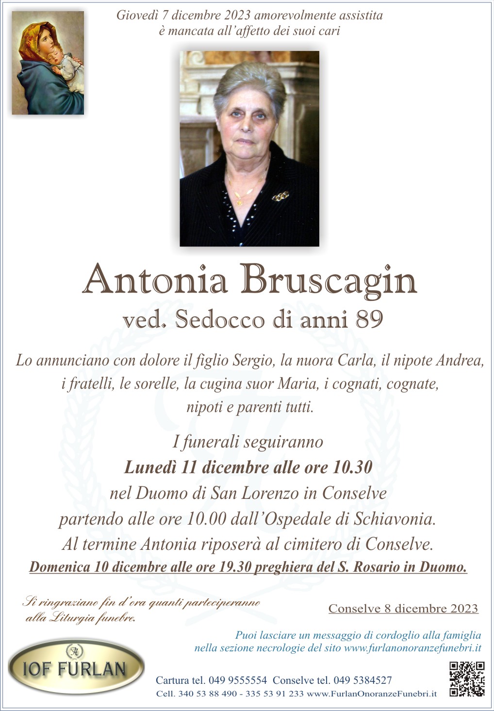 Epigrafe Antonia Bruscagin