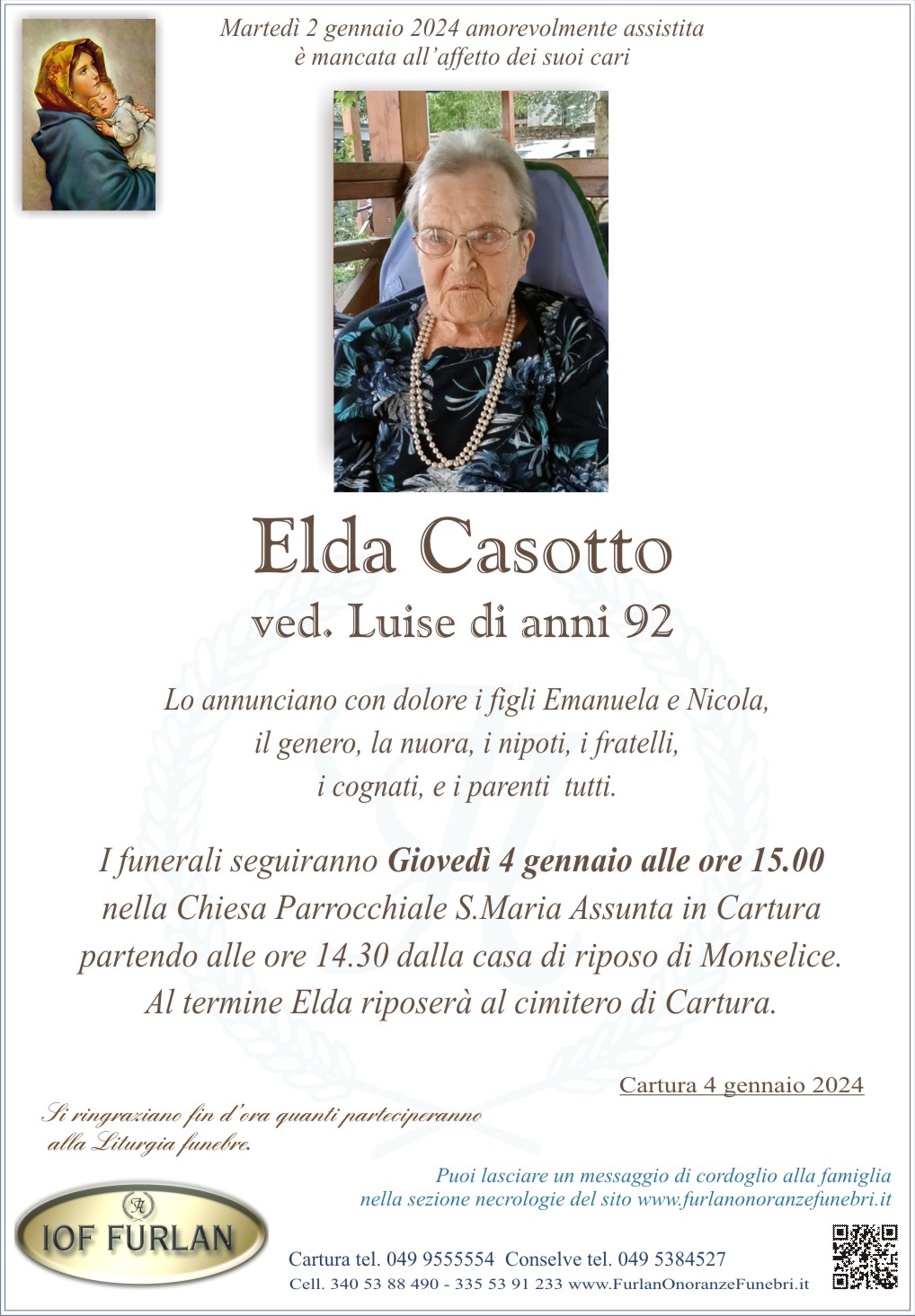 Epigrafe Elda Casotto