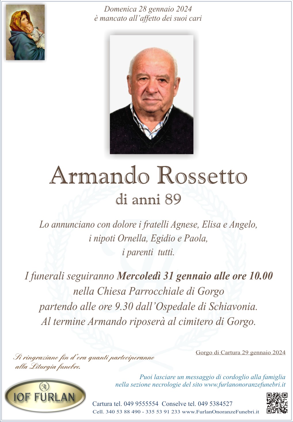 Epigrafe Armando Rossetto