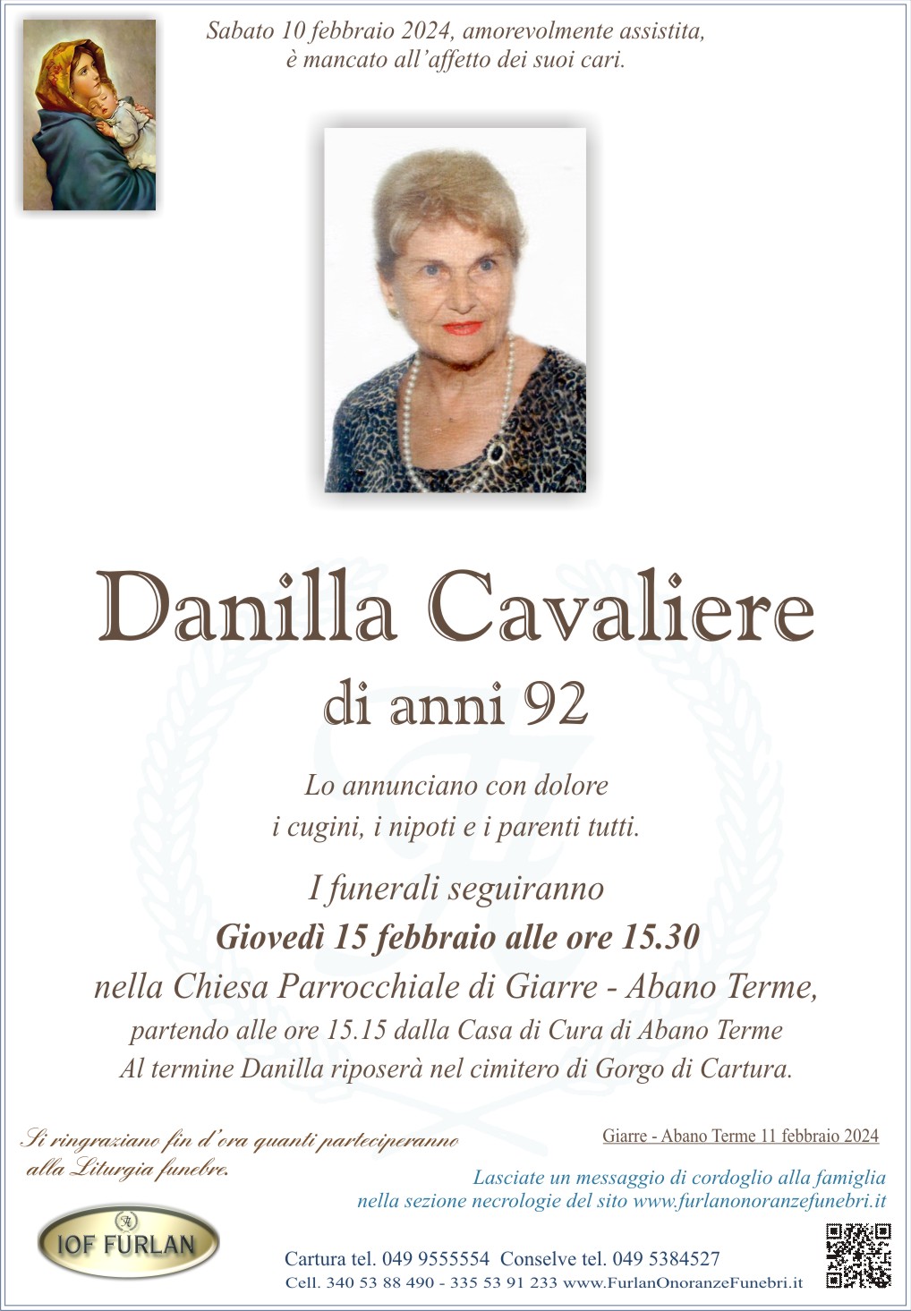 Epigrafe Cavaliere Danilla