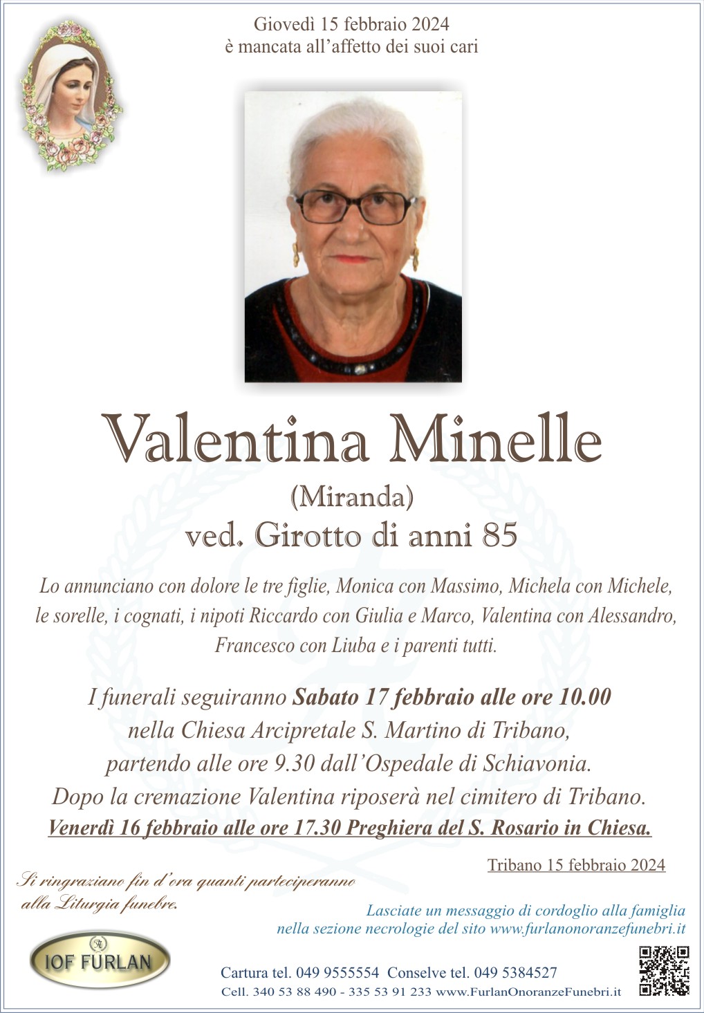 Epigrafe Valentina Minelle