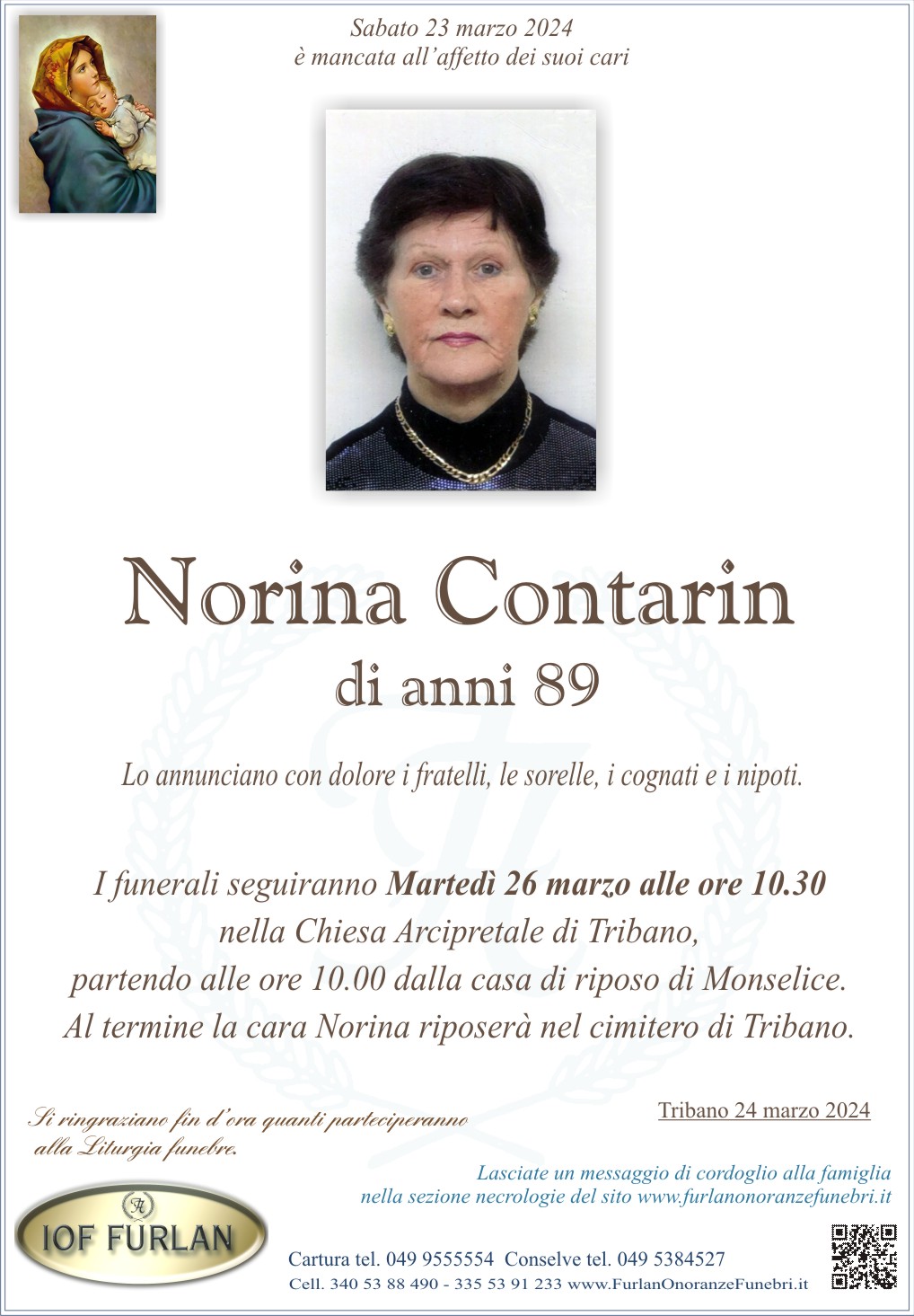 Epigrafe Norina Contarin