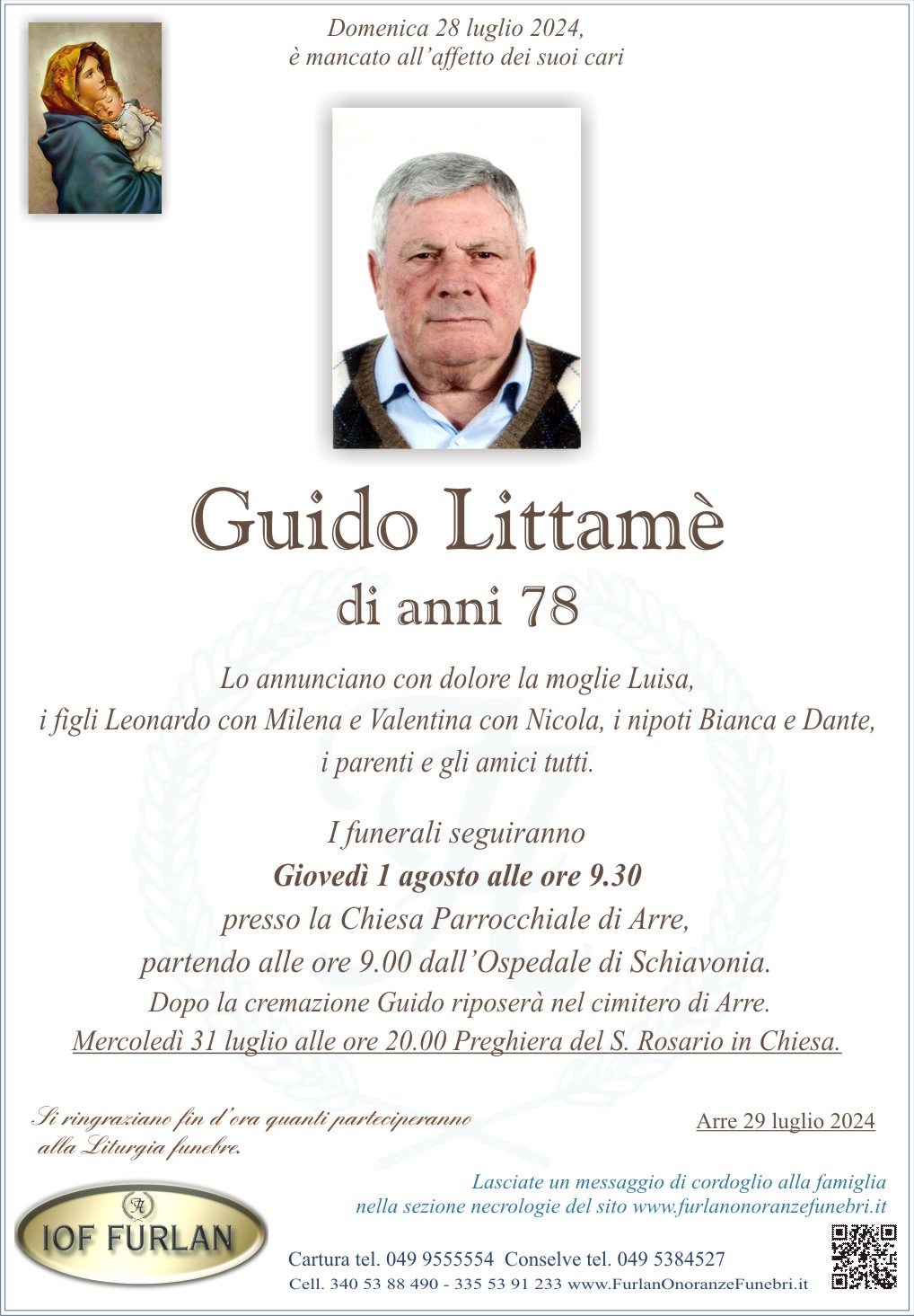 Epigrafe Guido Littamè