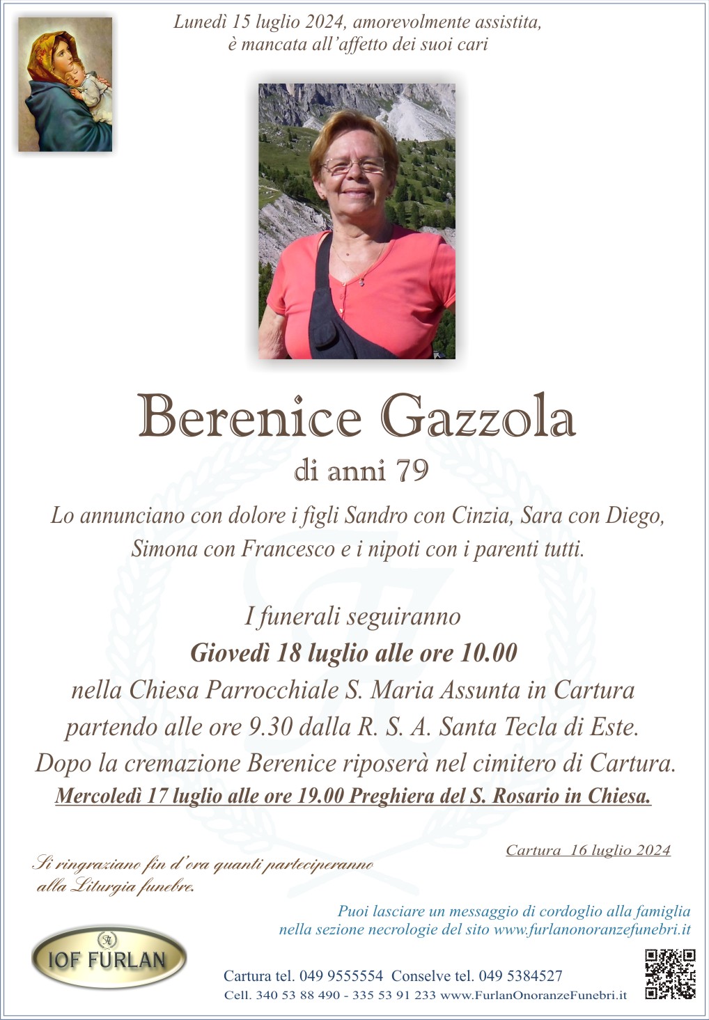 Epigrafe Berenice Gazzola