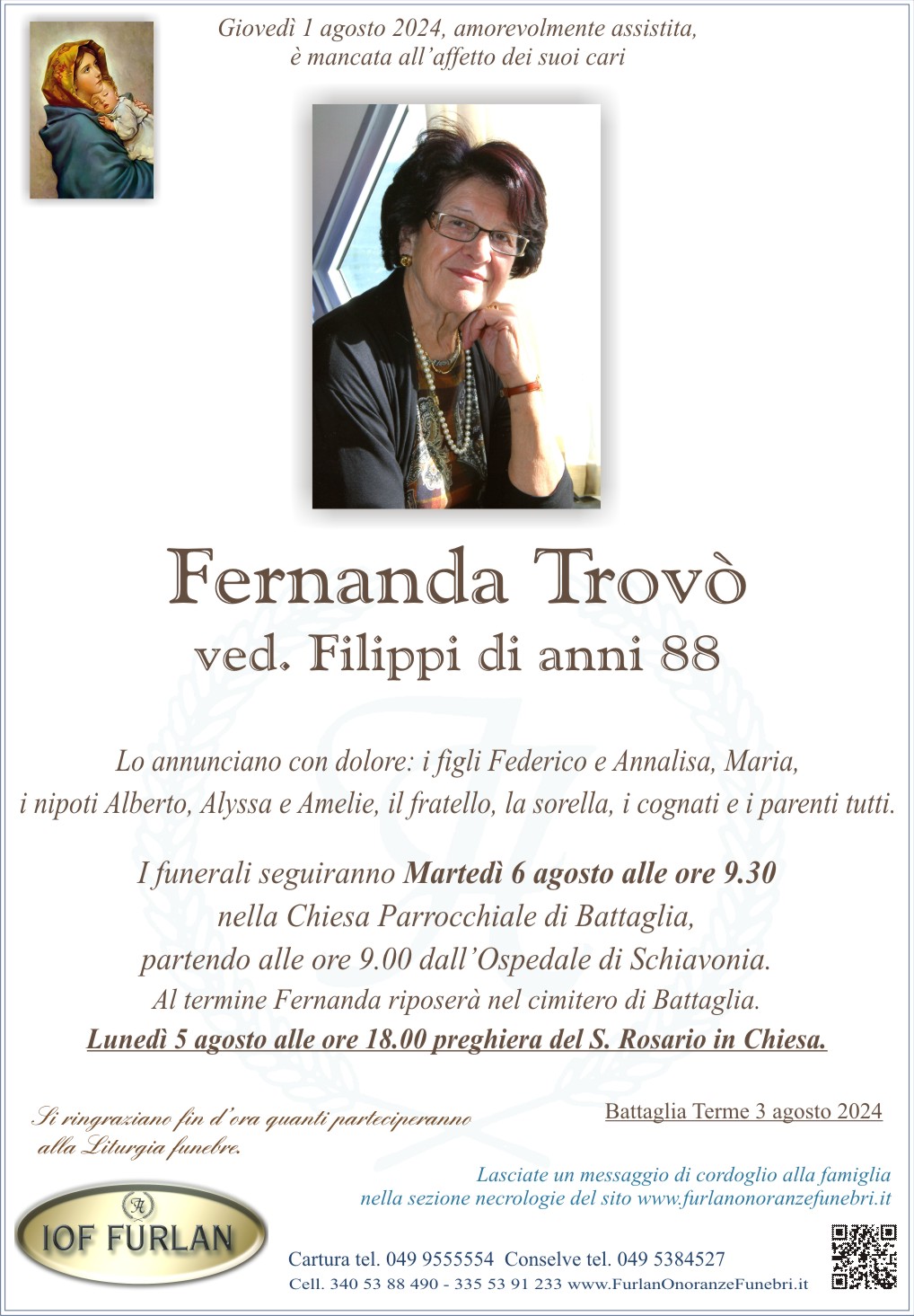 Epigrafe Fernanda Trovò