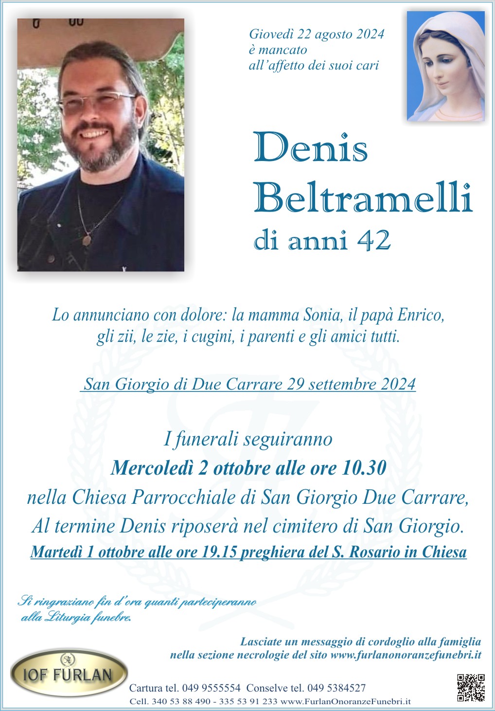 Epigrafe Denis Beltramelli