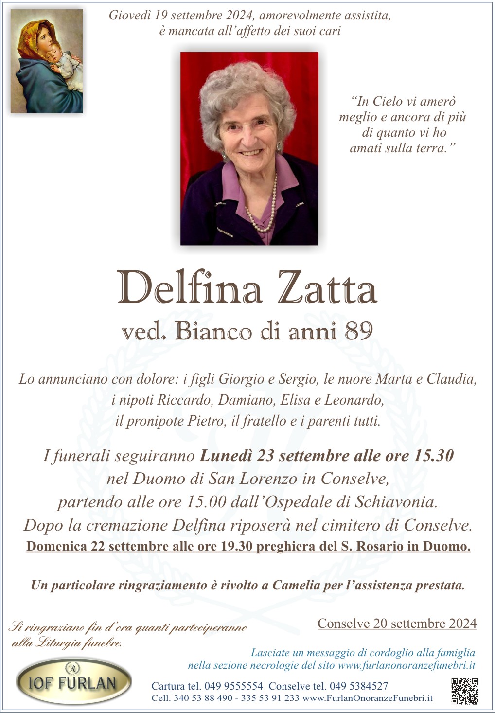 Epigrafe Delfina Zatta