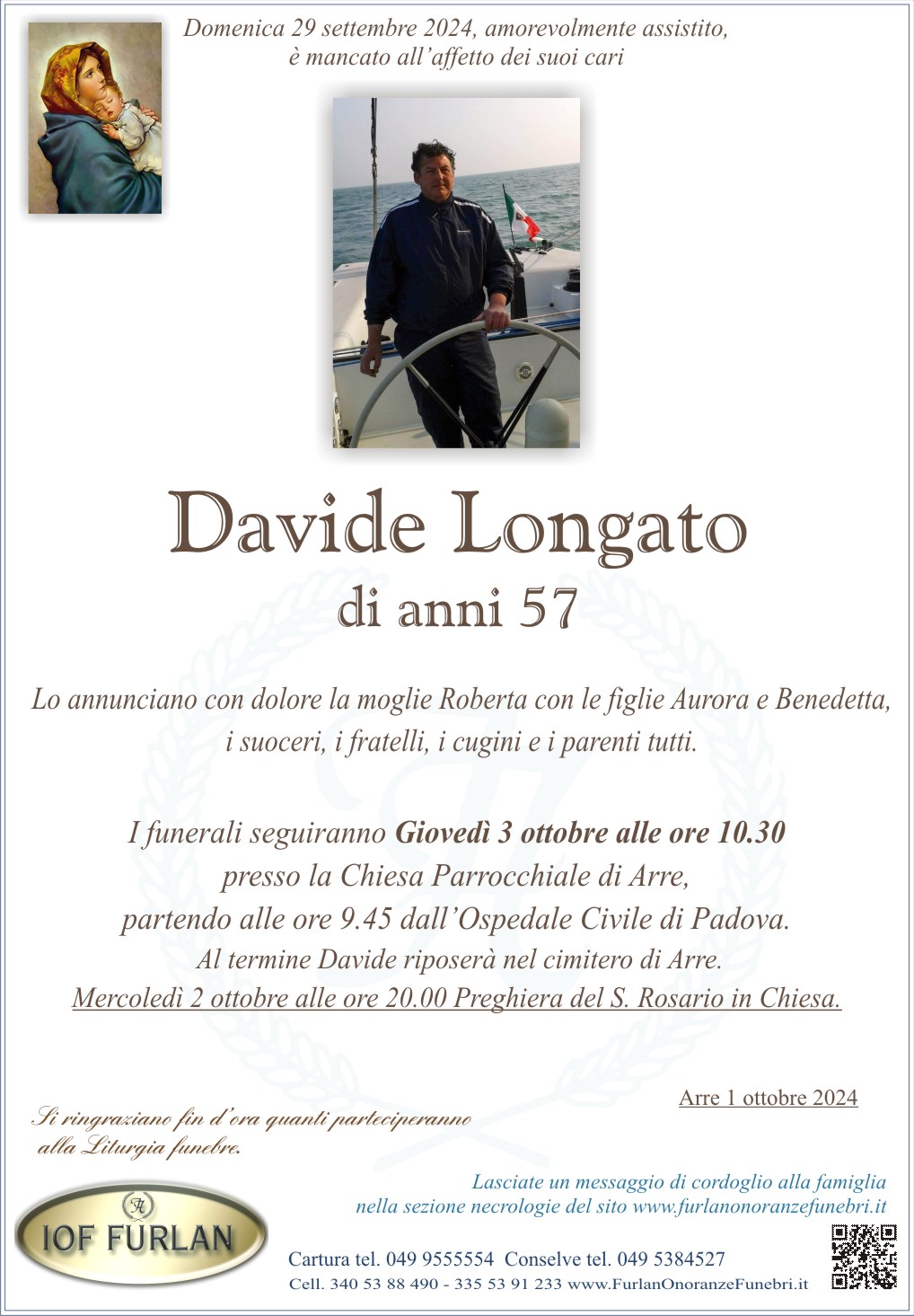 Epigrafe Davide Longato