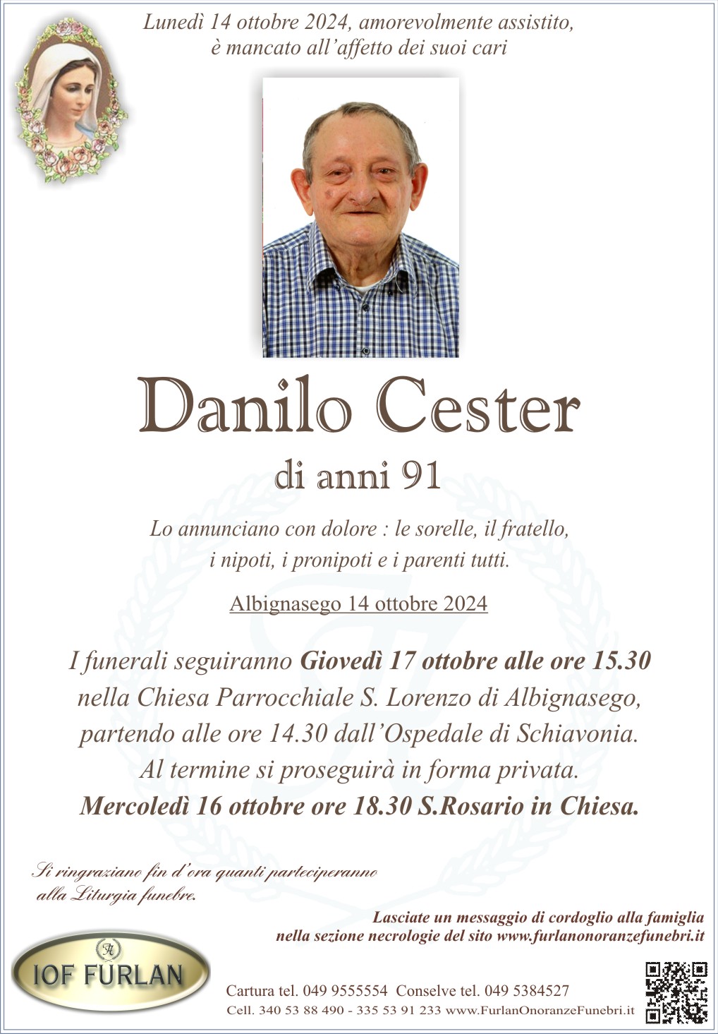 Epigrafe Danilo Cester