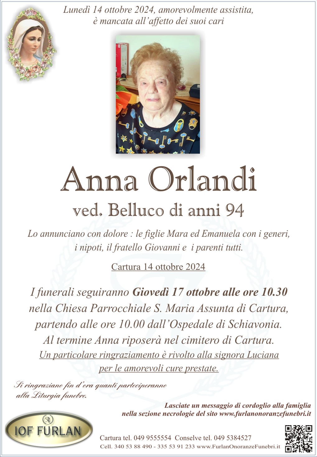 Epigrafe Anna Orlandi